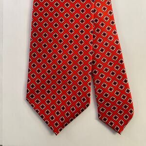DOLCEPUNTA Red Navy Diamond Silk Tie